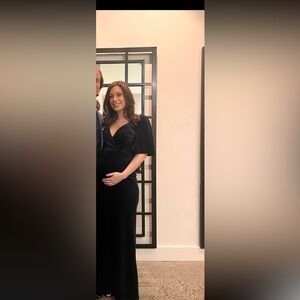 Ever Pretty size medium velvet navy blue dress